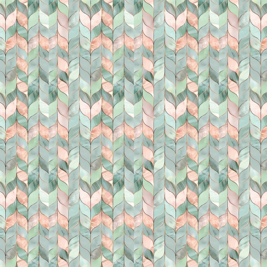 Pastel Green Sea Chevron Pattern Acrylic Sheets - CMB Pattern Acrylic